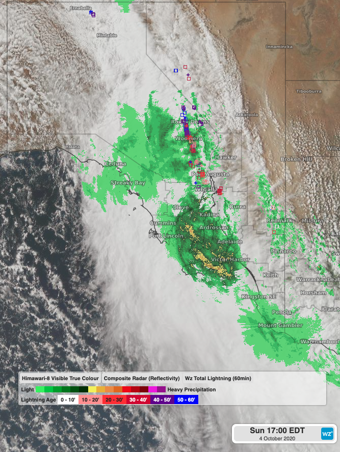 Healthy rain over agricultural South Australia