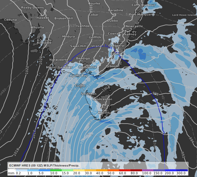 Southeast cold front