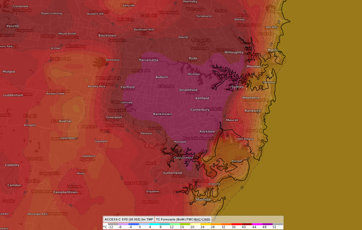 Sydney Oz day heat