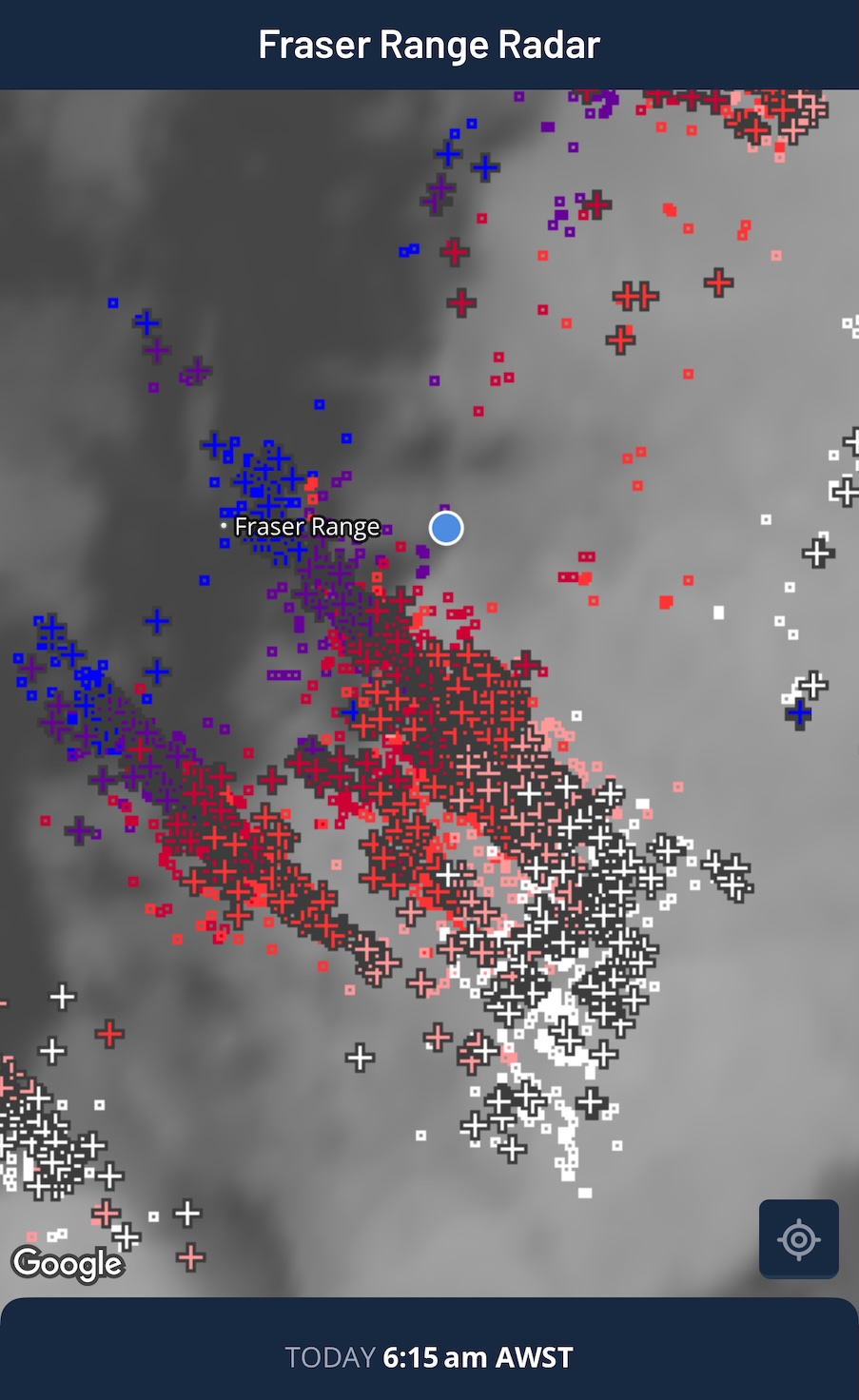 Individual Lightning Strikes, available with a Pro subscription on the Weatherzone app.