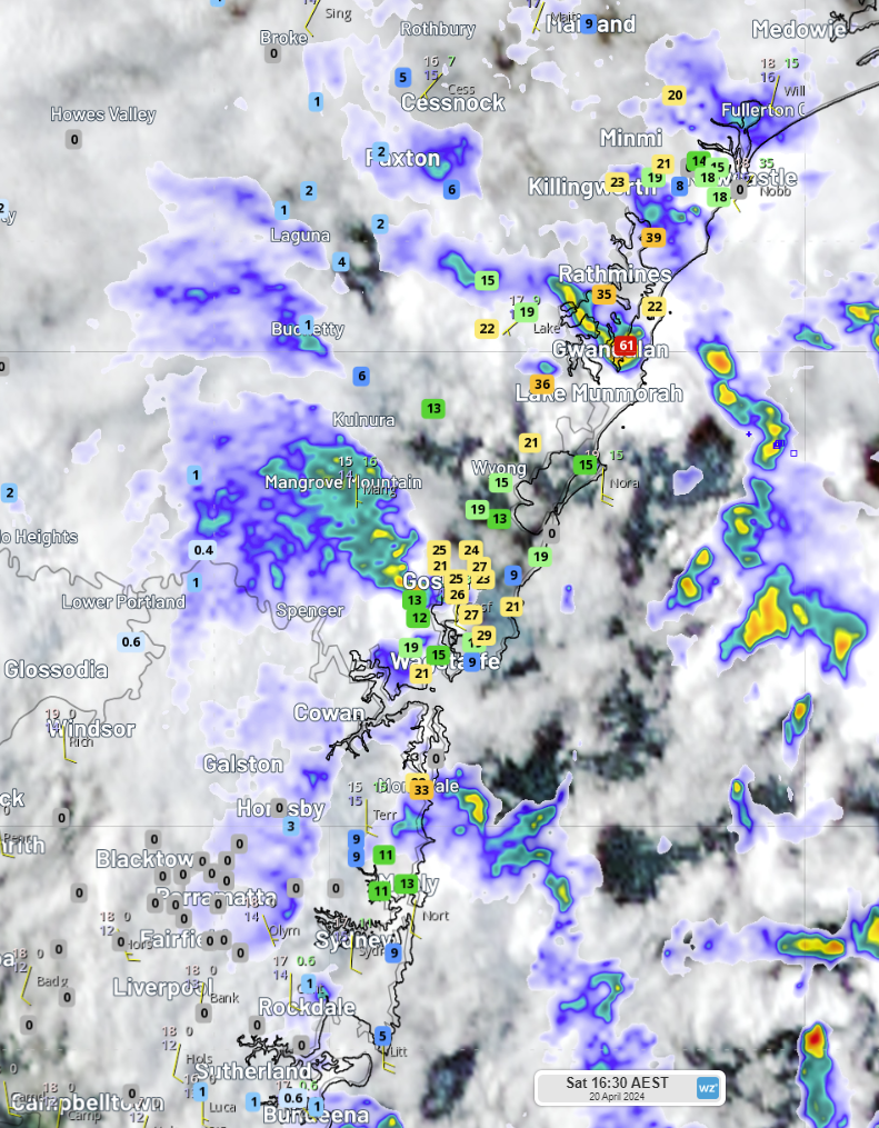 20240420_radar and rain obs NSW