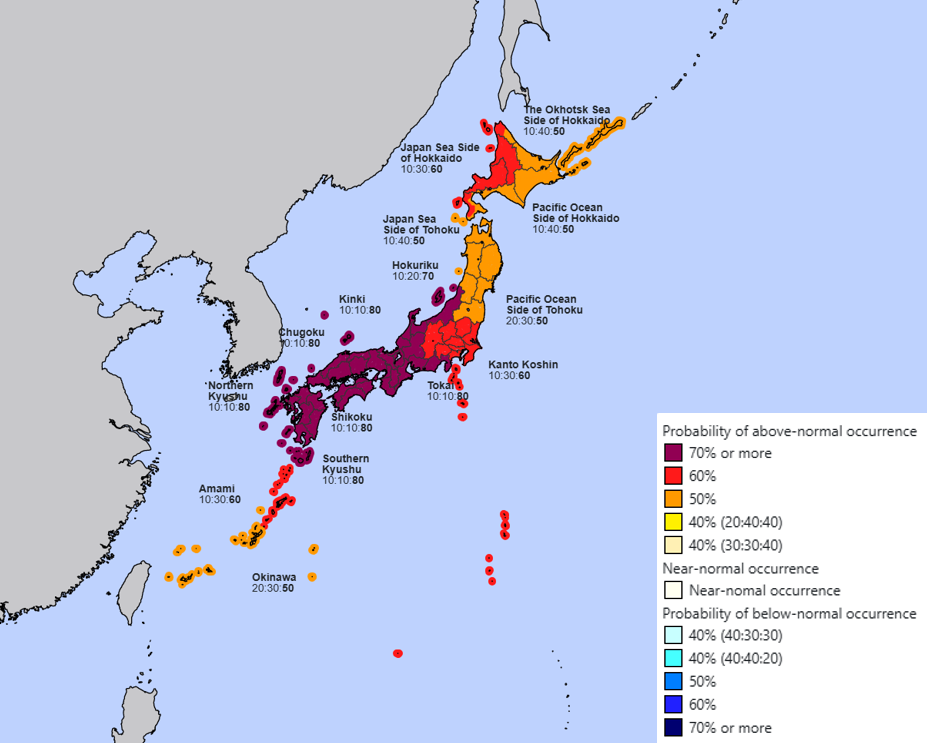 japan temp forecast