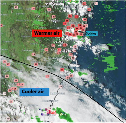Satellite imagery at 3:30pm on Saturday, September 26, 2026. Source: Weatherzone.