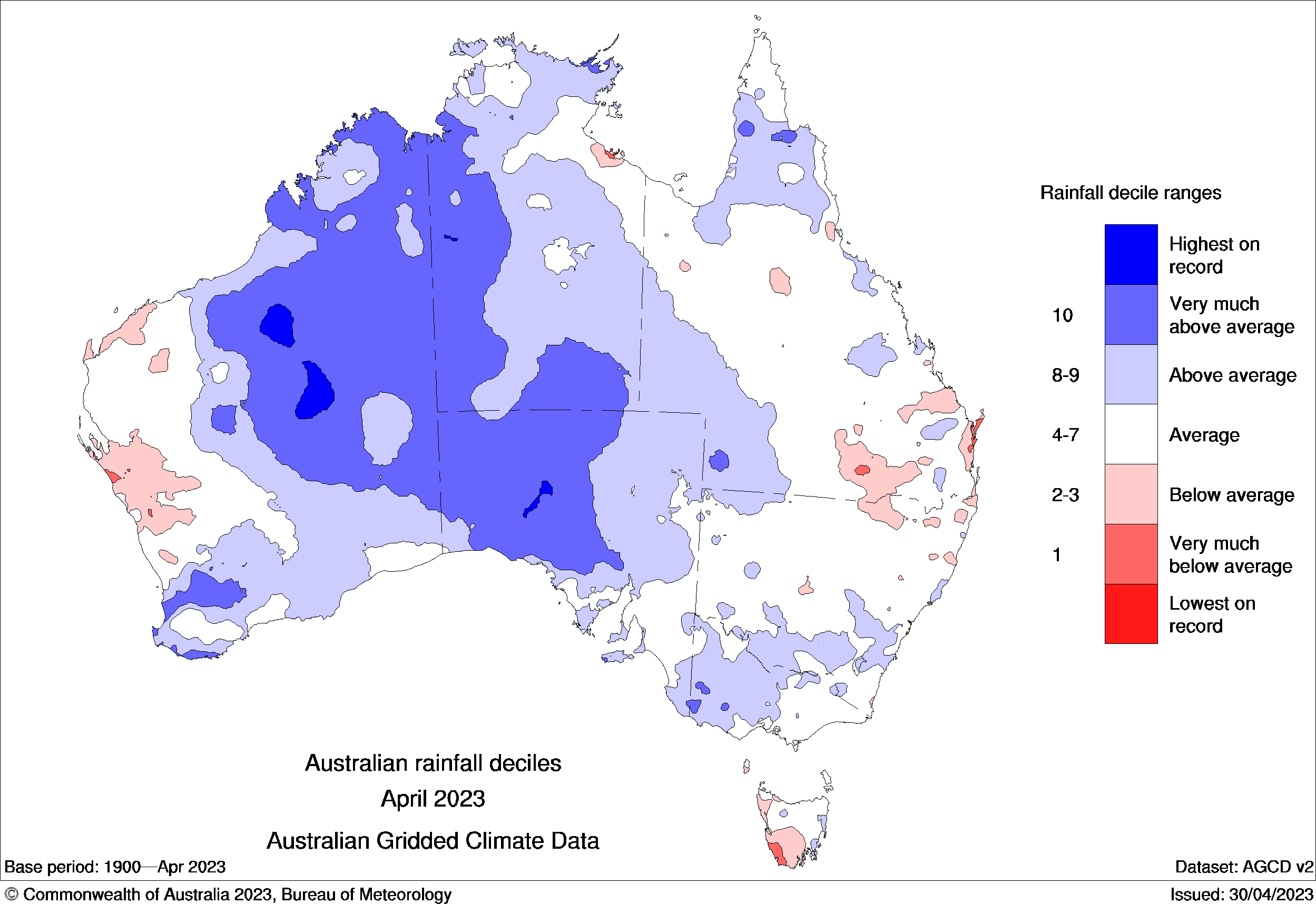 Australia's wettest April in 17 years. coolest in eight