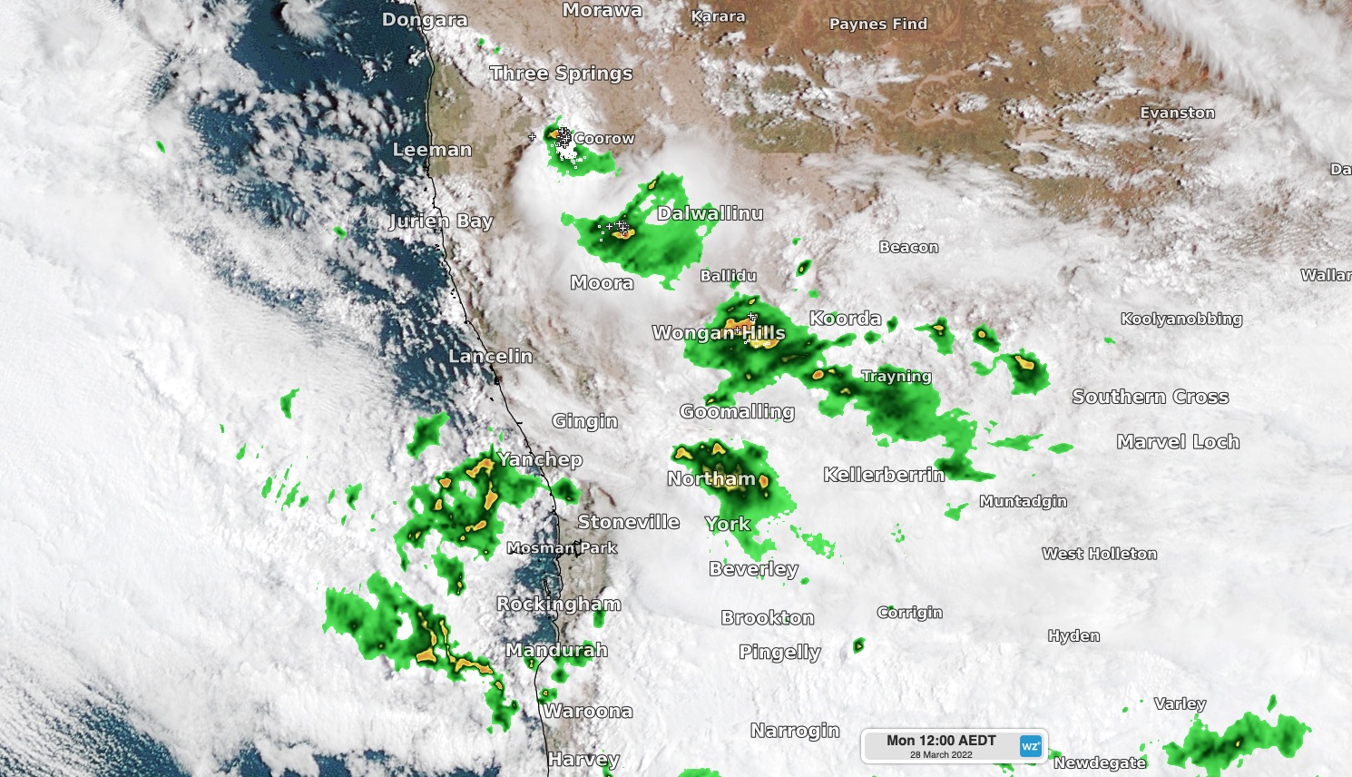 Wet week in WA as tropical moisture spreads south